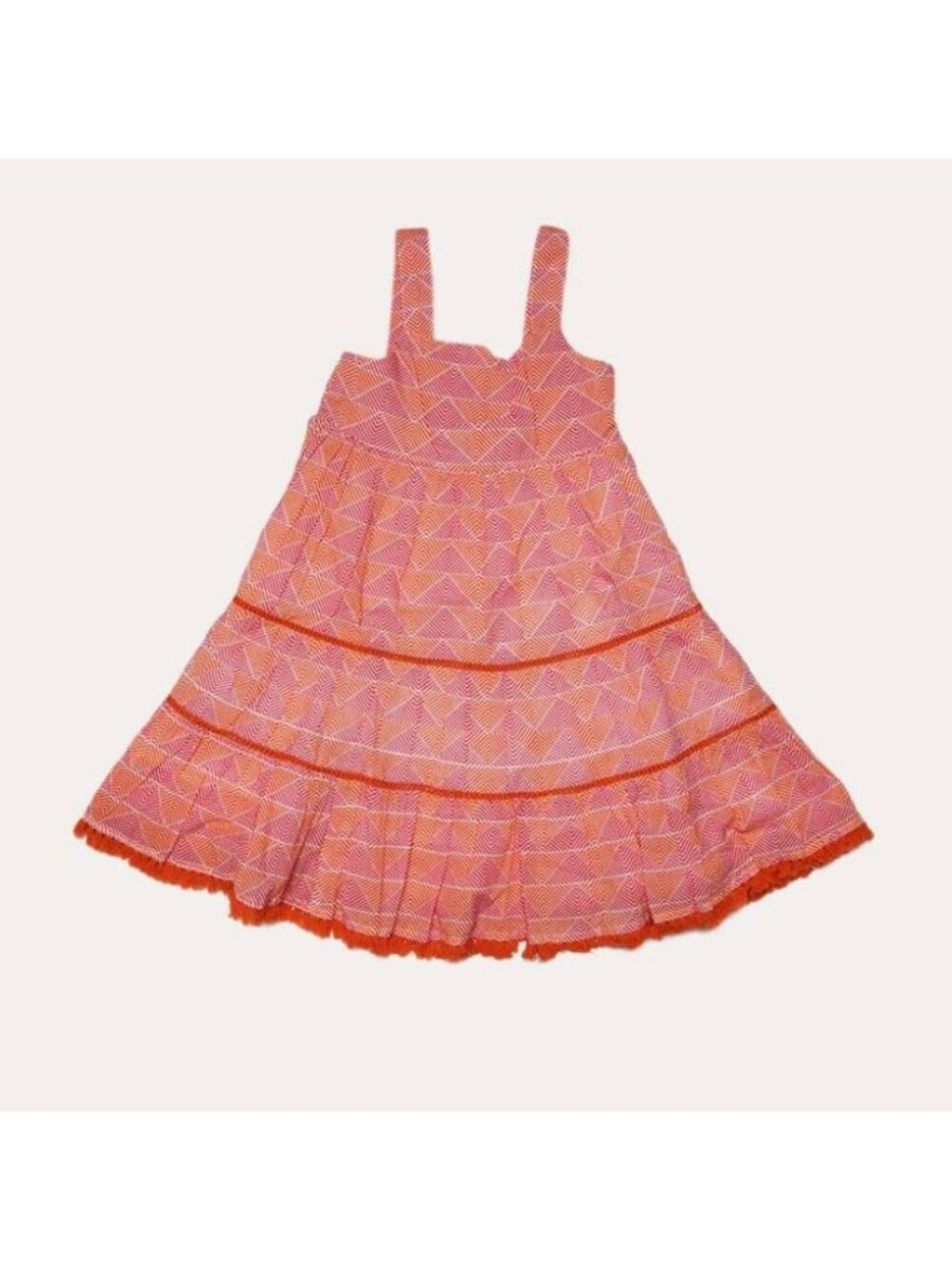 Oliphant Orange Girls' Maxi Dress Size 6 Printed